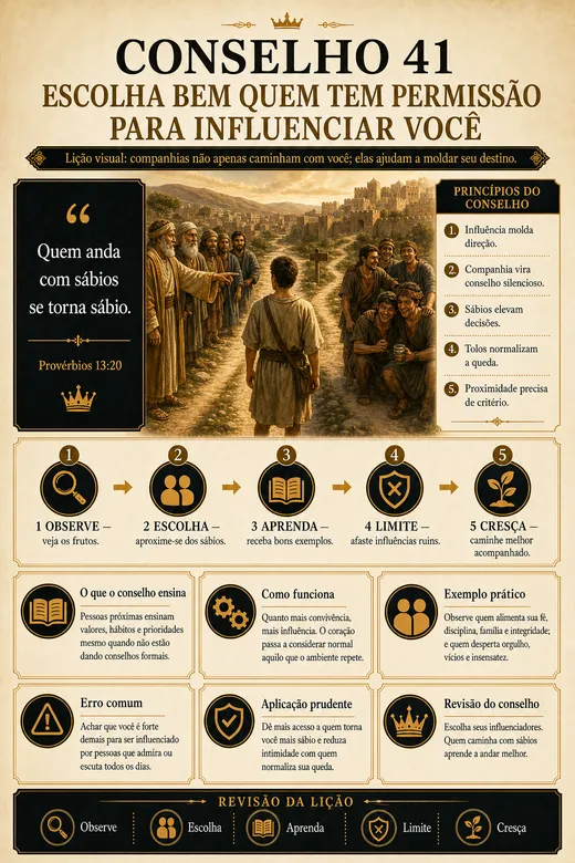 Conselho 41: escolha bem quem tem permissão para influenciar você