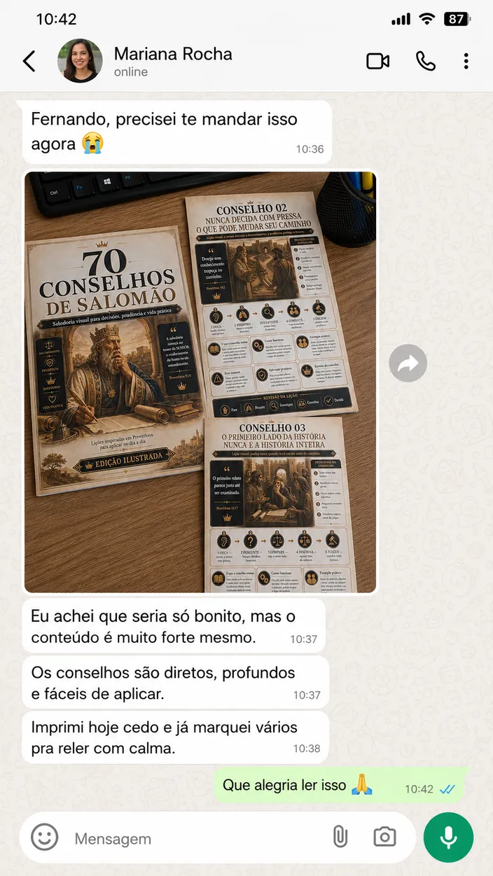 Conversa de um leitor que imprimiu os mapas para a equipe