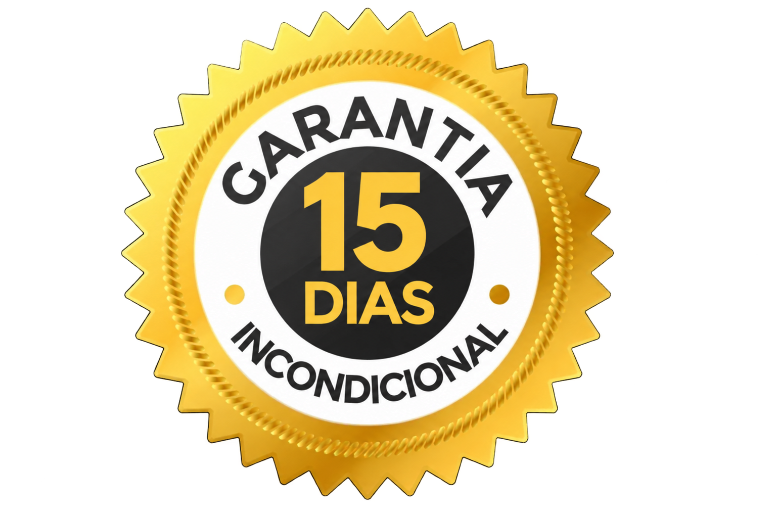 Selo de garantia incondicional de 15 dias